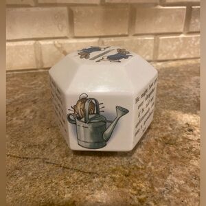 Beatrix Potter 
Peter Rabbit  Hexagonal Ceramic Bank 
Wedgwood made in England